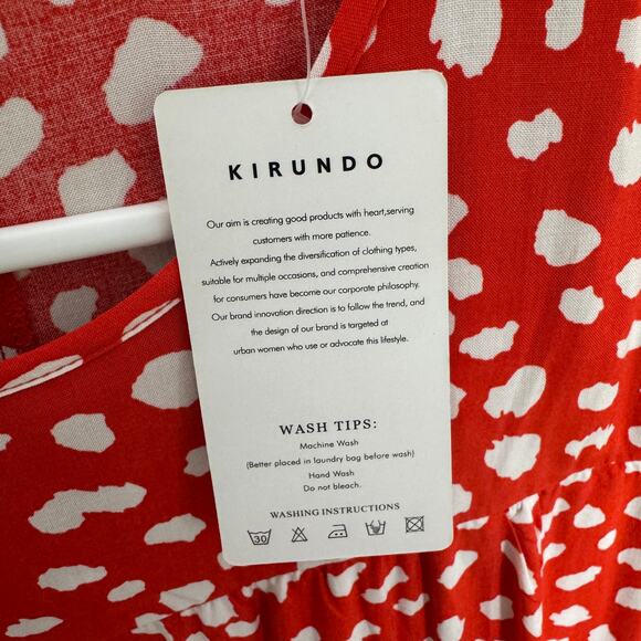 Kirundo Ruffle short Sleeve Summer Mini Dress US Women's M - Picture 5 of 9